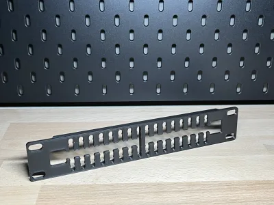 The panel on its own on the workbench, seen from above at an angle — the row of tabs is visible